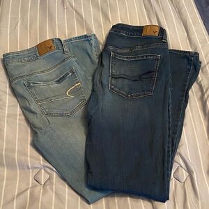 American Eagle Outfitters Blue and Dark Blue Women Jeans